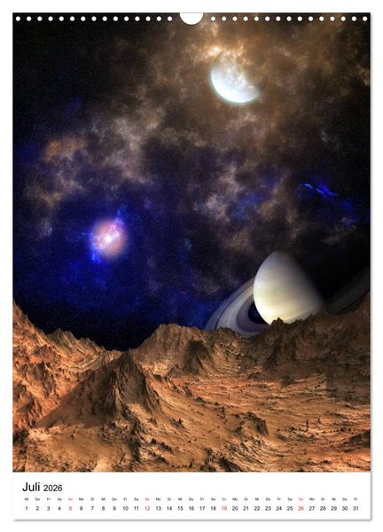 Produktbild: Unser Universum eine interstellare Reise (Wandkalender 2026 DIN A3 hoch), CALVENDO Monatskalender
