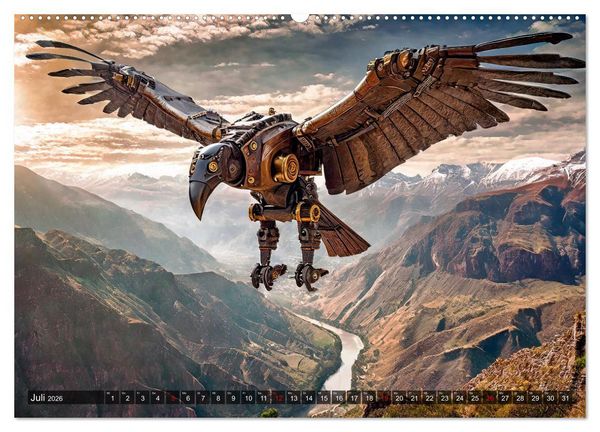 Produktbild: Die Roboter-Tierwelt (hochwertiger Premium Wandkalender 2026 DIN A2 quer), Kunstdruck in Hochglanz