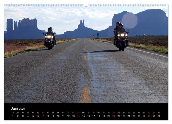 Produktbild: Born to be Wild - Mit der Harley durch den S&uuml;dwesten der USA (Wandkalender 2026 DIN A2 quer), CALVENDO Monatskalender