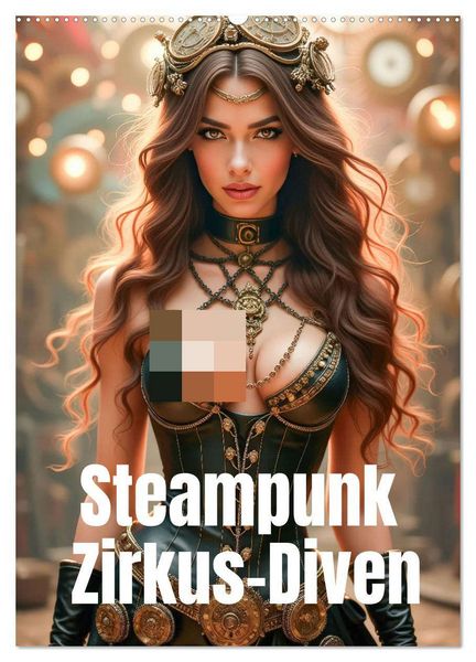 Produktbild: Steampunk Zirkus-Diven (Wandkalender 2026 DIN A2 hoch), CALVENDO Monatskalender