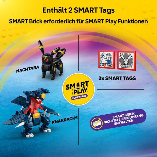 Produktbild: LEGO Pok&eacute;mon SMART Play: Nachtaras und Knakracks Duell um die Meisterschaft kompatibles Set 72165