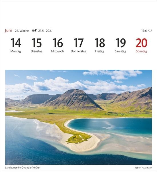 Produktbild: Island Sehnsuchtskalender 2027 - Wochenkalender mit 53 Postkarten