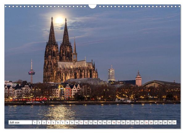 Produktbild: Urbane Impressionen: Domstadt K&ouml;ln - Lebensgef&uuml;hl am Rhein (Wandkalender 2026 DIN A3 quer), CALVENDO Monatskalender