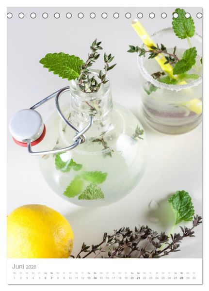 Produktbild: Erfrischendes Vitaminwasser (Tischkalender 2026 DIN A5 hoch), CALVENDO Monatskalender