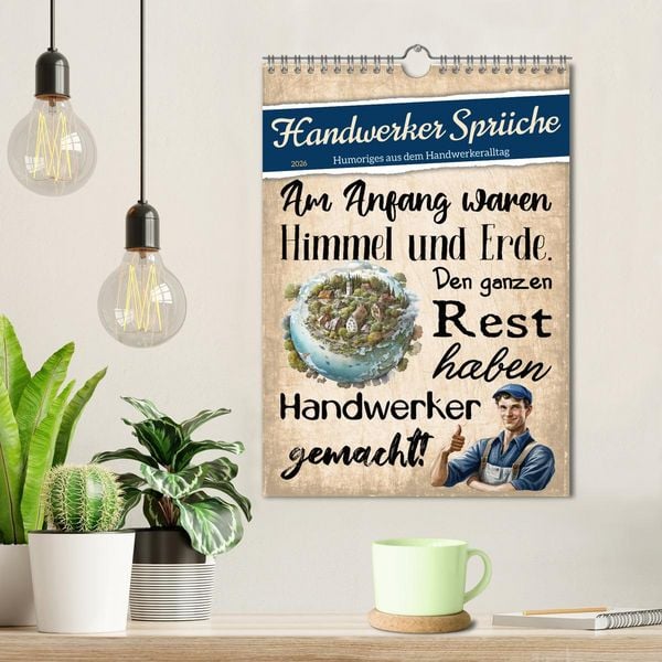 Produktbild: Handwerker Spr&uuml;che (Wandkalender 2026 DIN A4 hoch), CALVENDO Monatskalender