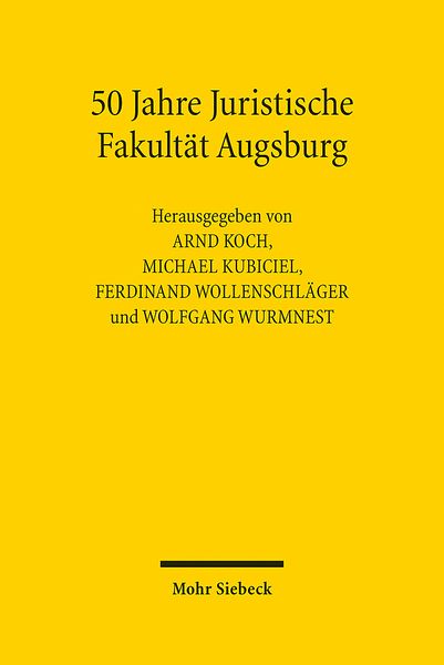 Produktbild: 50 Jahre Juristische Fakult&auml;t Augsburg