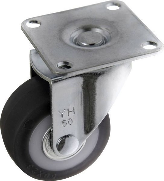 Produktbild: TOOLCRAFT TO-5137866 Lenkrolle mit Anschraubplatte 50mm TPR Tragf&auml;higkeit (max.): 50kg