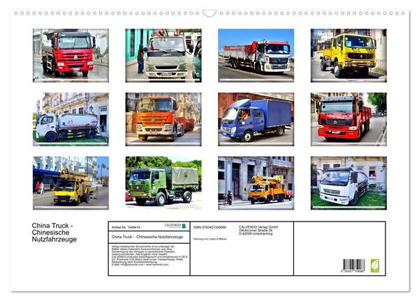 Produktbild: China Truck - Chinesische Nutzfahrzeuge (Wandkalender 2026 DIN A2 quer), CALVENDO Monatskalender