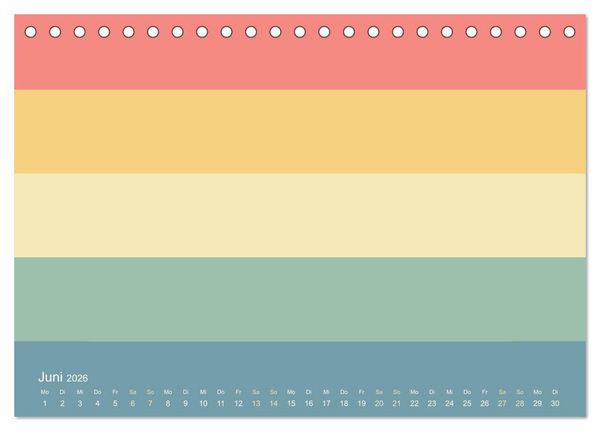 Produktbild: 70er Jahre Bastelkalender - DIY Kreativ-Kalender zum Selbstgestalten (Tischkalender 2026 DIN A5 quer), CALVENDO Monatskalender