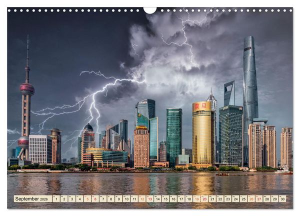 Produktbild: Metropolen - Weltst&auml;dte im Blitzlicht (Wandkalender 2026 DIN A3 quer), CALVENDO Monatskalender