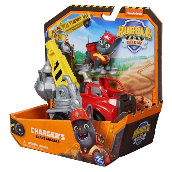 Rubble & Crew - Kran-Baufahrzeug mit Charger-Figur (Basis Fahrzeug)