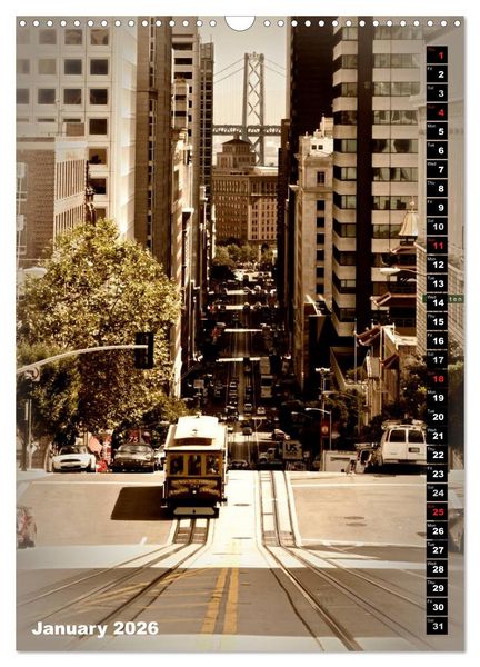 Produktbild: Lovely Town SAN FRANCISCO (Wall Calendar 2026 DIN A3 portrait), CALVENDO 12 Month Wall Calendar