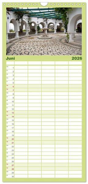 Produktbild: Familienplaner 2026 - Trauminsel Rhodos mit 5 Spalten (Wandkalender, 21 x 45 cm) CALVENDO