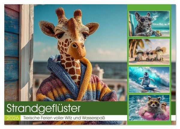 Produktbild: Strandgefl&uuml;ster (Wandkalender 2026 DIN A2 quer), CALVENDO Monatskalender