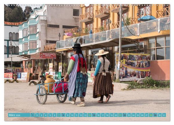 Produktbild: Farbenfrohes Bolivien (hochwertiger Premium Wandkalender 2026 DIN A2 quer), Kunstdruck in Hochglanz