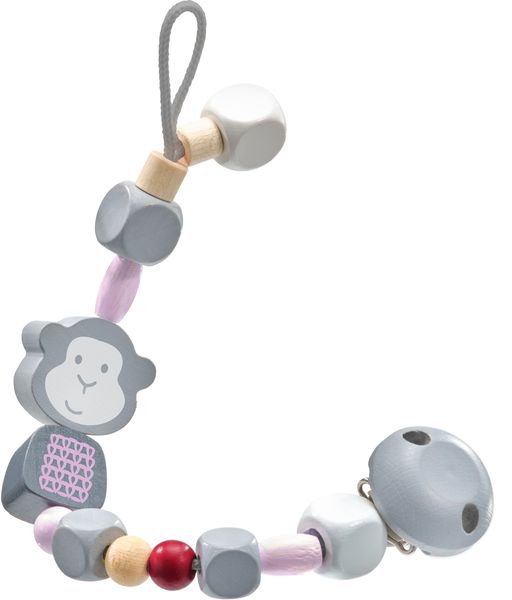 Schmidt Spiele - Selecta - bellybutton by Selecta - Äffchenglück, rosa, Schnullerkette, 22 cm