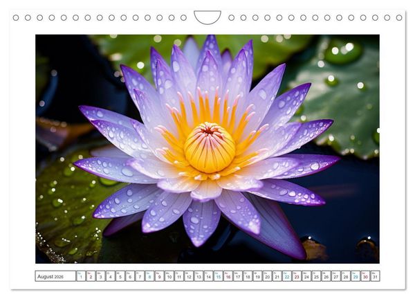 Produktbild: Lichtspiel der Seerosen (Wandkalender 2026 DIN A4 quer), CALVENDO Monatskalender