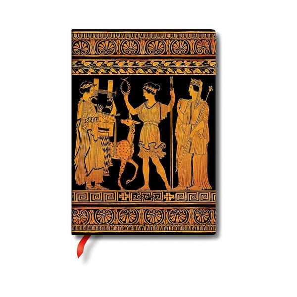 Produktbild: 2027 Gathering of Deities MIDI Horizontal Softcover 18-Month Weekly Planner, 224pg, 80gsm by Paperblanks (Ancient Greek Pottery)