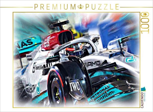 CALVENDO Puzzle Der Brite George Russell startet sei 2022 für das Team AMG-Mercedes. | 1000 Teile Lege-Größe 64x48cm Foto-Puzzle für glückliche Stunden