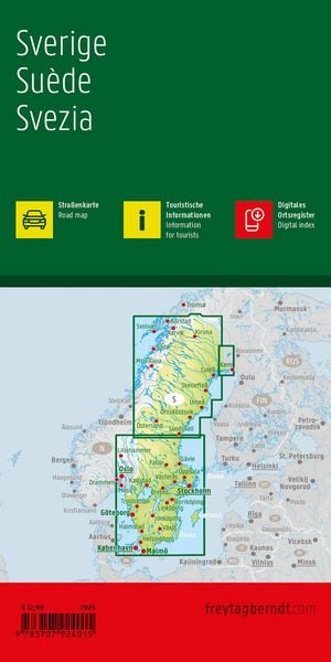 Produktbild: Freytag & berndt Stra&szlig;enkarte Schweden 1:600.000