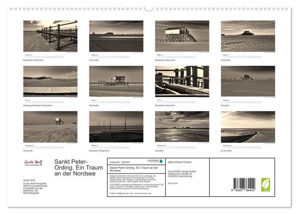 Produktbild: Sankt Peter-Ording. Ein Traum an der Nordsee (hochwertiger Premium Wandkalender 2026 DIN A2 quer), Kunstdruck in Hochglanz