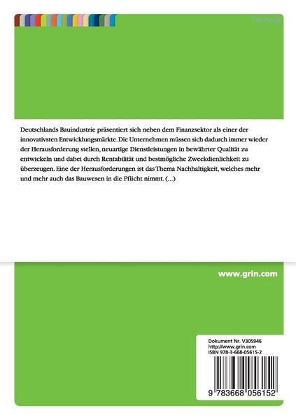 Produktbild: Auswirkungen einer DGNB-Zertifizierung auf Kalkulation, Bauausf&uuml;hrung und Abnahmen am "Projekt F&uuml;nf Morgen"