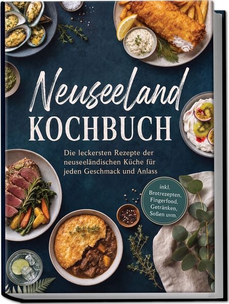 Produktbild: Neuseeland Kochbuch: Die leckersten Rezepte der neuseel&auml;ndischen K&uuml;che f&uuml;r jeden Geschmack und Anlass - inkl. Brotrezepten, Fingerfood, Getr&auml;nken, So&szlig;en uvm.