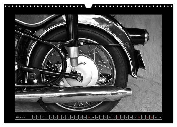 Produktbild: BMW R69S in schwarzweiss (Wandkalender 2027 DIN A3 quer), CALVENDO Monatskalender