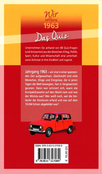 Produktbild: Wir vom Jahrgang 1963 - Das Quiz
