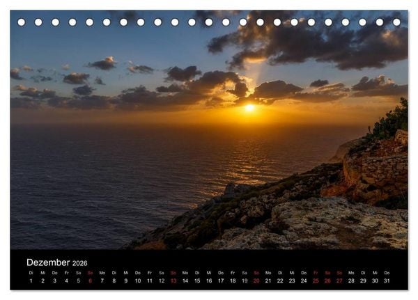 Produktbild: Maltesische Ansichten (Tischkalender 2026 DIN A5 quer), CALVENDO Monatskalender