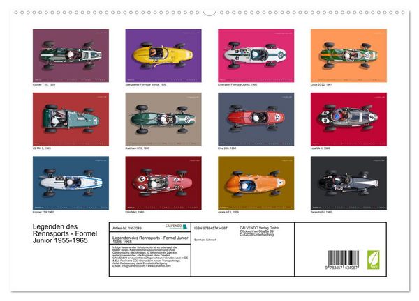 Produktbild: Legenden des Rennsports - Formel Junior 1955-1965 (hochwertiger Premium Wandkalender 2026 DIN A2 quer), Kunstdruck in Hochglanz