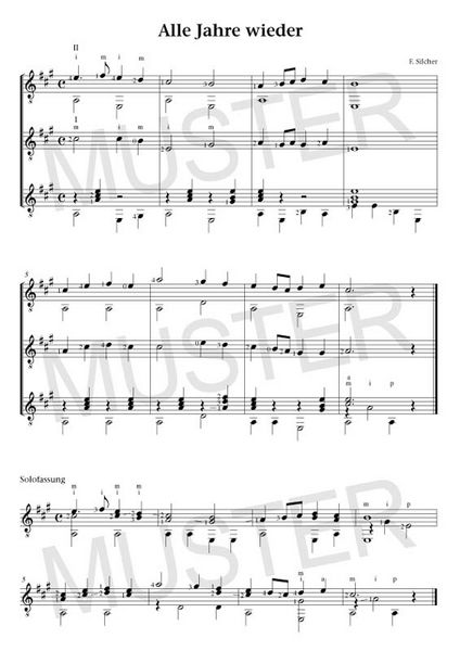 Produktbild: Weihnachtslieder f&uuml;r 1-3 Gitarren