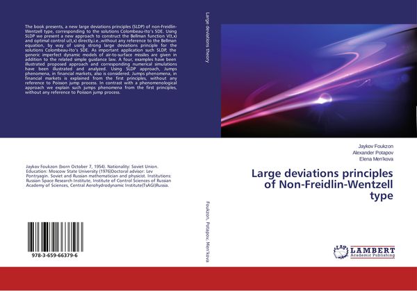 Produktbild: Large deviations principles of Non-Freidlin-Wentzell type