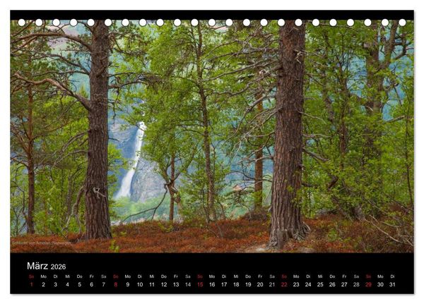 Produktbild: Naturwucht Skandinavien (Tischkalender 2026 DIN A5 quer), CALVENDO Monatskalender
