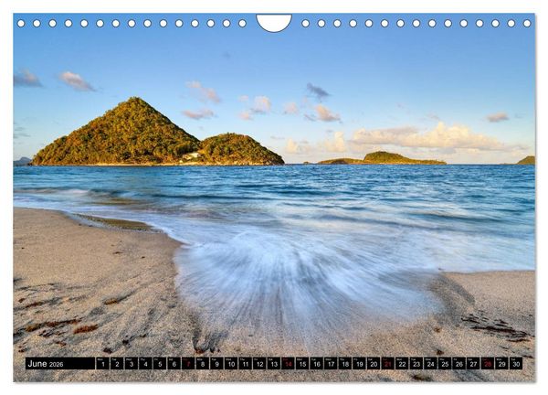 Produktbild: The Caribbean - St. Lucia, The Grenadines and Grenada (Wall Calendar 2026 DIN A4 landscape), CALVENDO 12 Month Wall Calendar