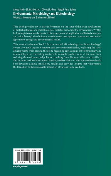 Produktbild: Environmental Microbiology and Biotechnology