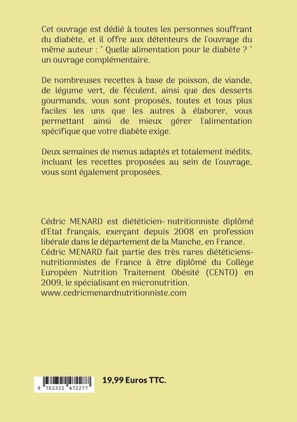 Produktbild: Mes recettes faciles pour le diab&egrave;te.