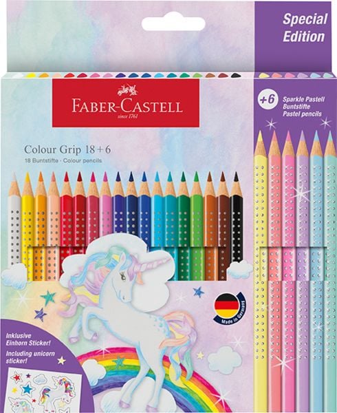 Produktbild: Faber-Castell Buntstifte Colour Grip Einhorn 18+6