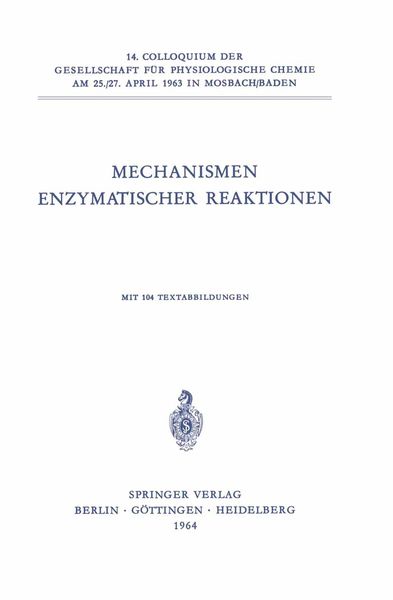 Produktbild: Mechanismen Enzymatischer Reaktionen