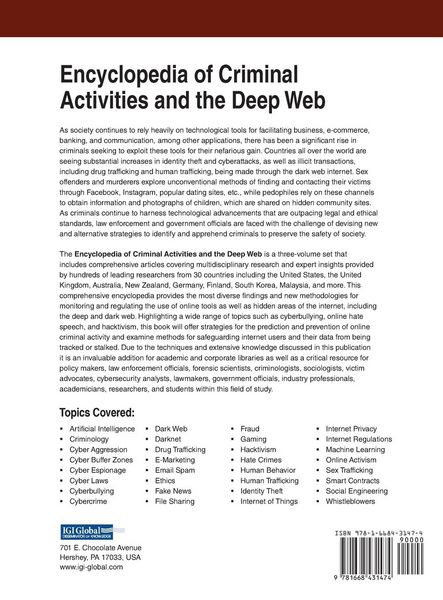 Produktbild: Encyclopedia of Criminal Activities and the Deep Web, VOL 3