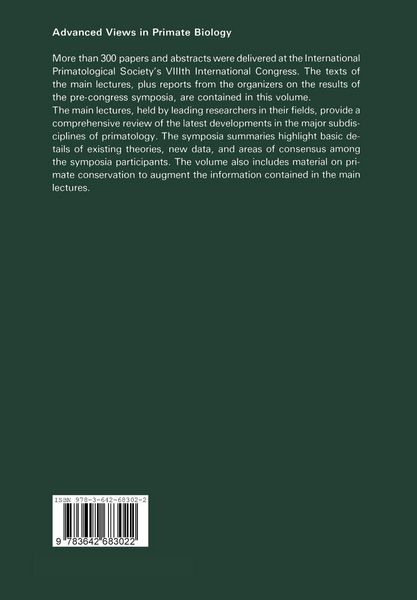 Produktbild: Advanced Views in Primate Biology