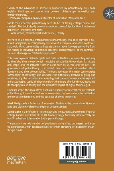 Produktbild: Philanthropy, Innovation and Entrepreneurship