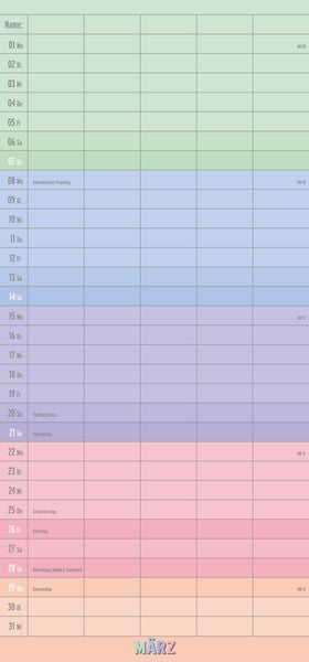 Produktbild: Familienplaner Regenbogen 2027
