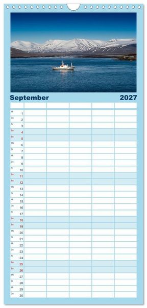 Produktbild: Familienplaner 2027 - Hochseeschiffe mit 5 Spalten (Wandkalender, 21 x 45 cm) CALVENDO