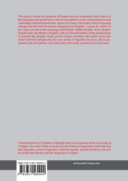 Produktbild: Introduction to the History of English