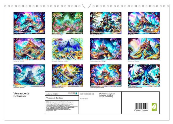 Produktbild: Verzauberte Schl&ouml;sser (Wandkalender 2026 DIN A3 quer), CALVENDO Monatskalender