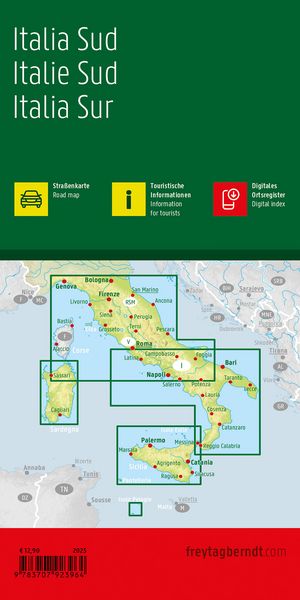 Produktbild: freytag & berndt Stra&szlig;enkarte Italien S&uuml;d 1:500.000