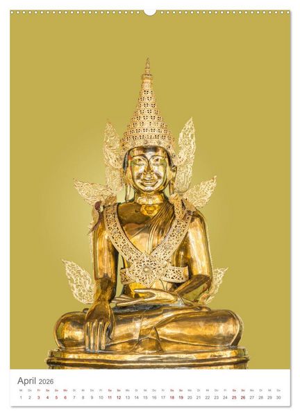 Produktbild: Buddha tr&auml;gt Gold (Wandkalender 2026 DIN A2 hoch), CALVENDO Monatskalender