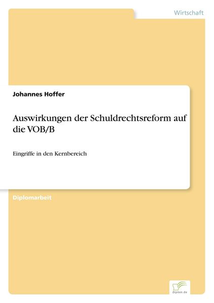 Produktbild: Auswirkungen der Schuldrechtsreform auf die VOB/B