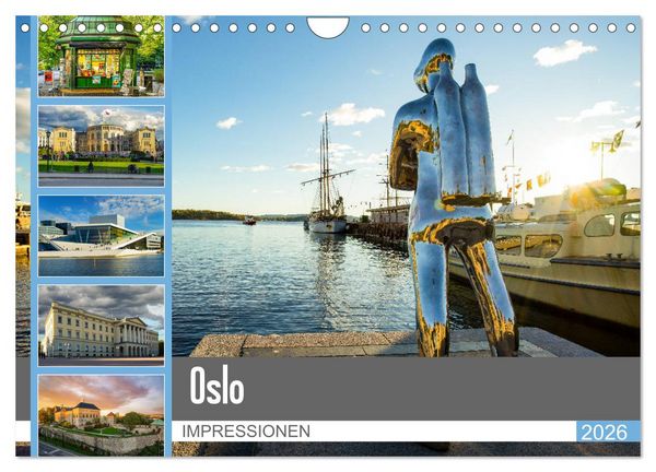 Oslo Impressionen (Wandkalender 2026 DIN A4 quer), CALVENDO Monatskalender